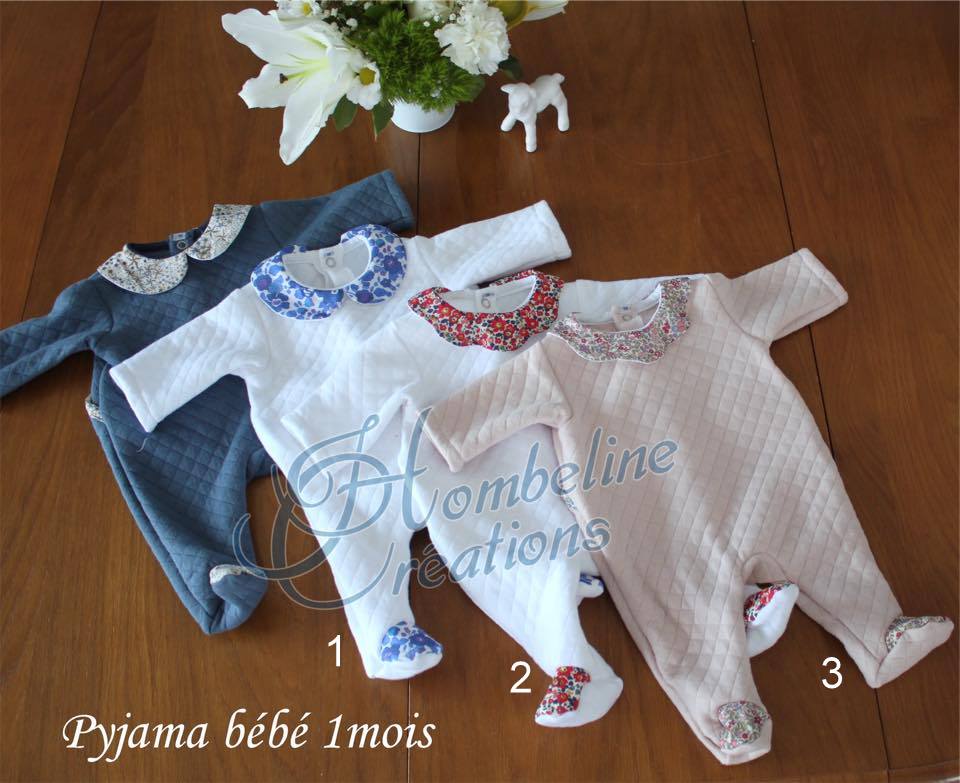 Pyjama hiver 1 mois – Hombeline Créations